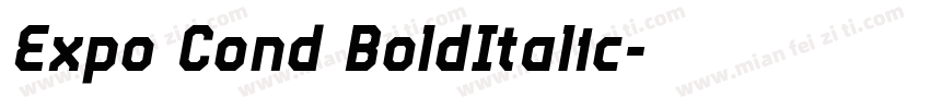 Expo Cond BoldItalic字体转换